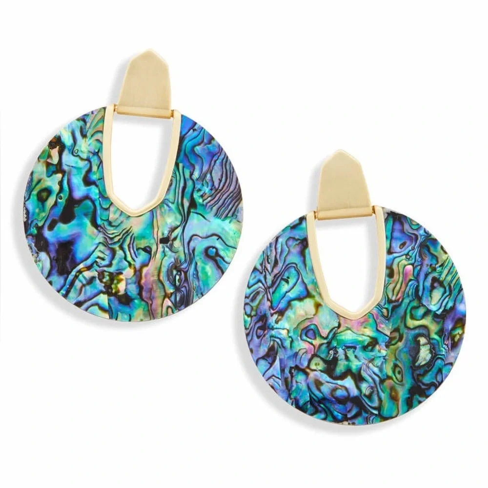 Kendra Scott Diane Gold Statement Stone Earrings